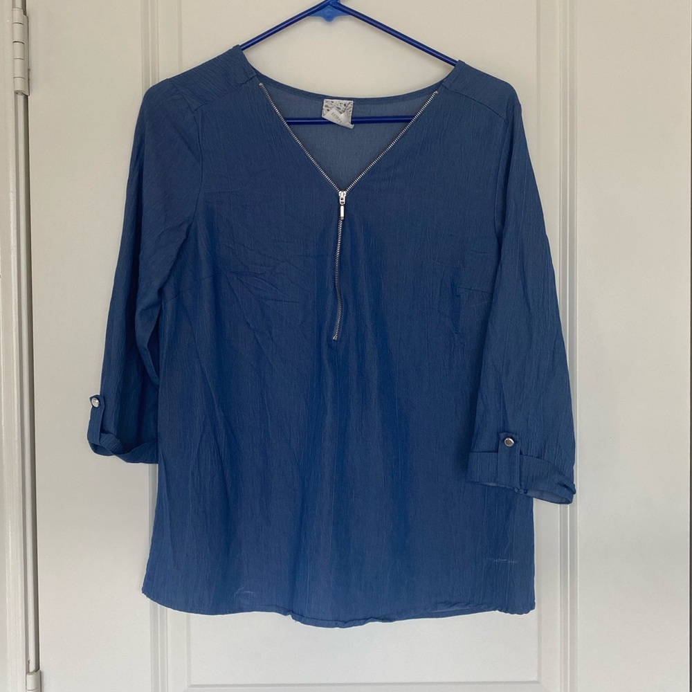 Dark blue blouse